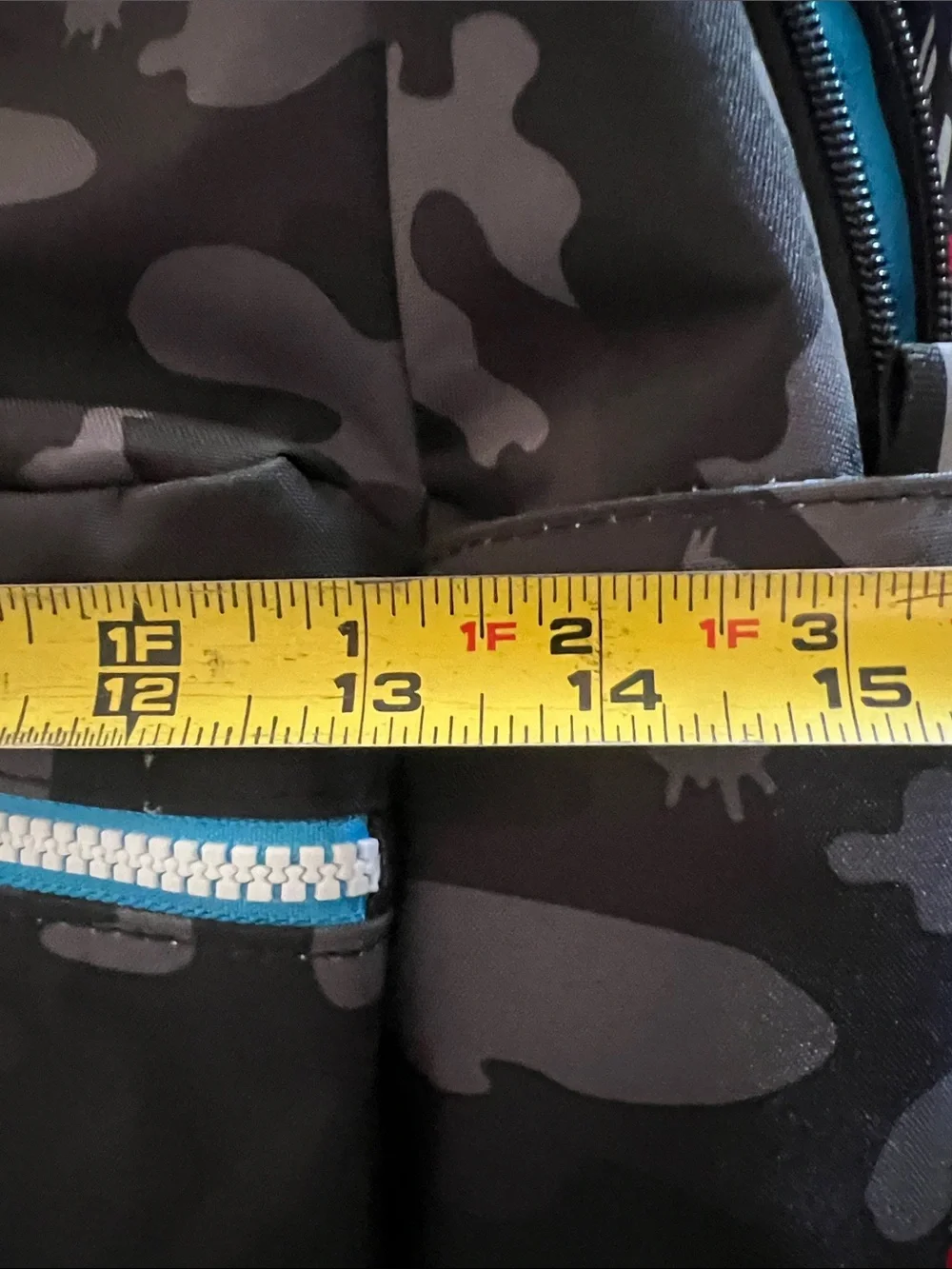 EUC Fortnite Black Camouflage Backpack with Blue Accents